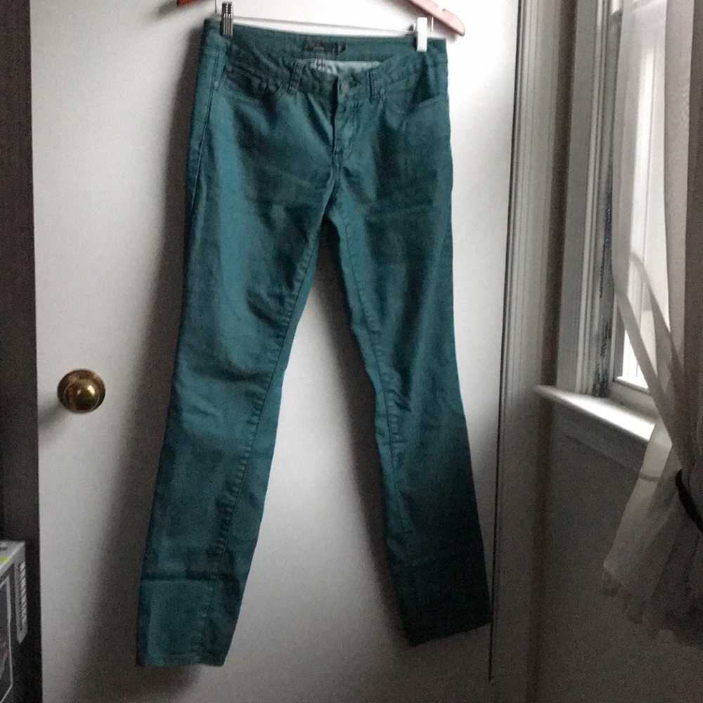 Prana Teal green/blue jeans size 4